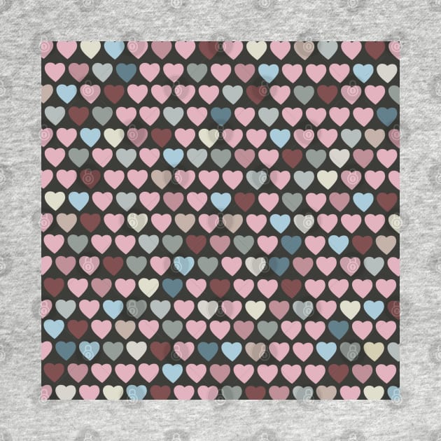 Valentines Hearts- Gray Background by smoochugs